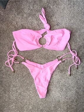 Khassani - Ring-Detail Bikini Set